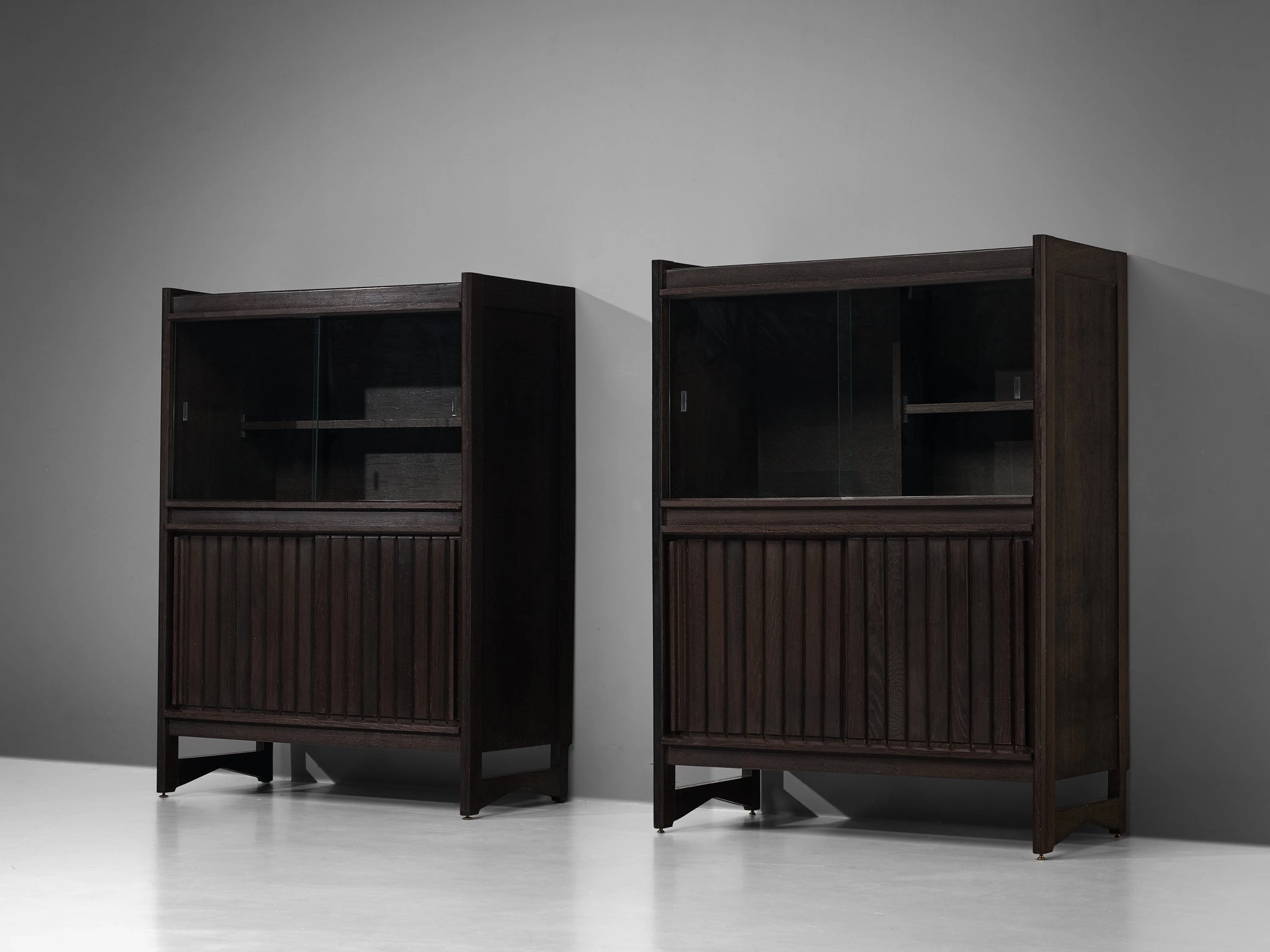 Guillerme & Chambron Cabinets in Stained Oak storage cabinet,organizer,furniture storage