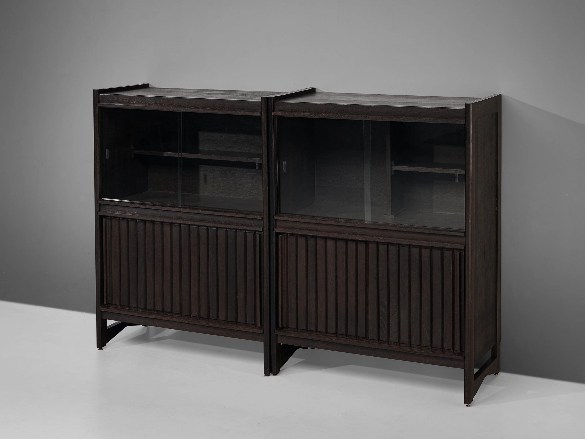 Guillerme & Chambron Cabinets in Stained Oak
