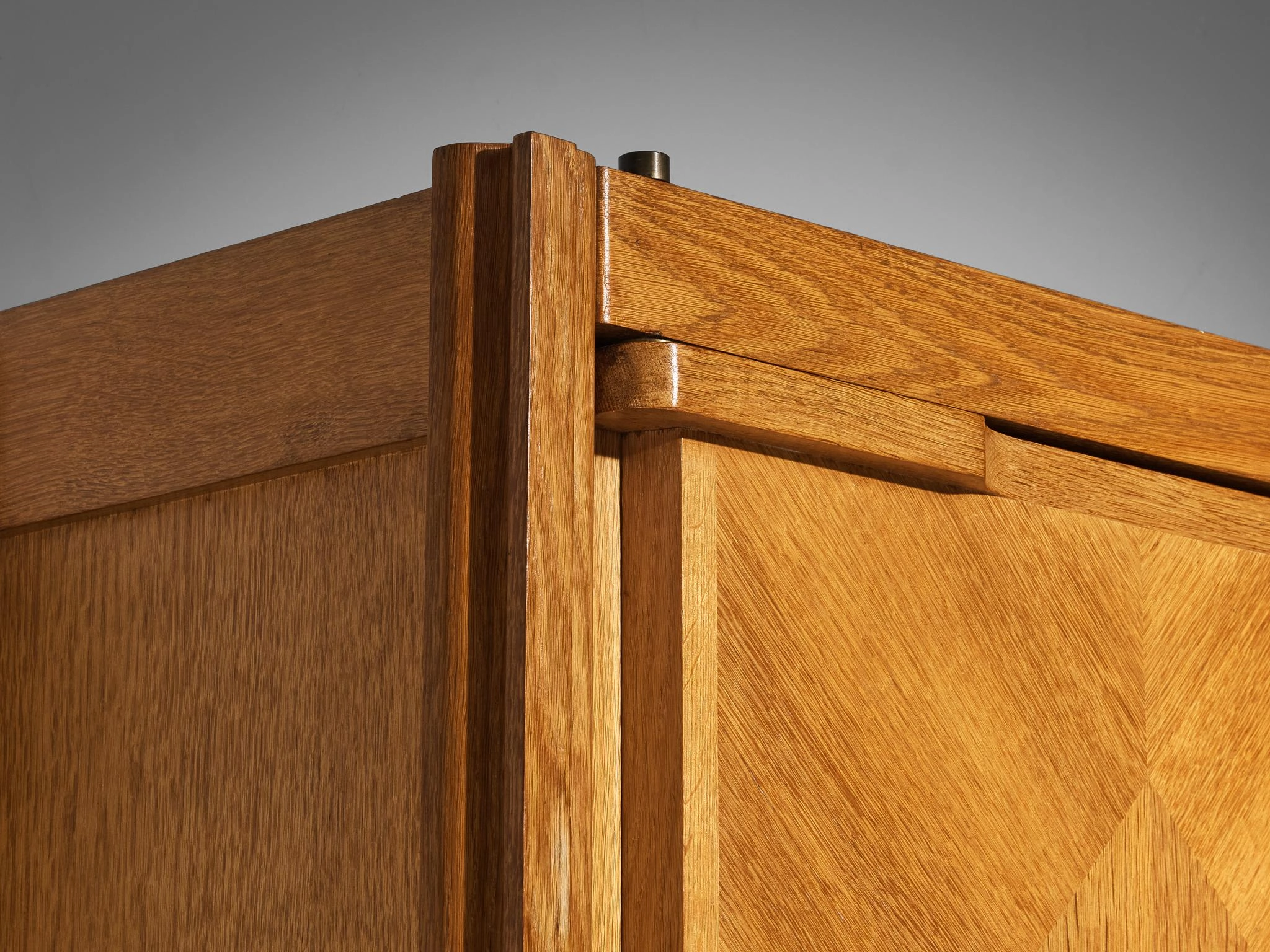 Guillerme & Chambron Highboard in Oak with Ceramic Handles