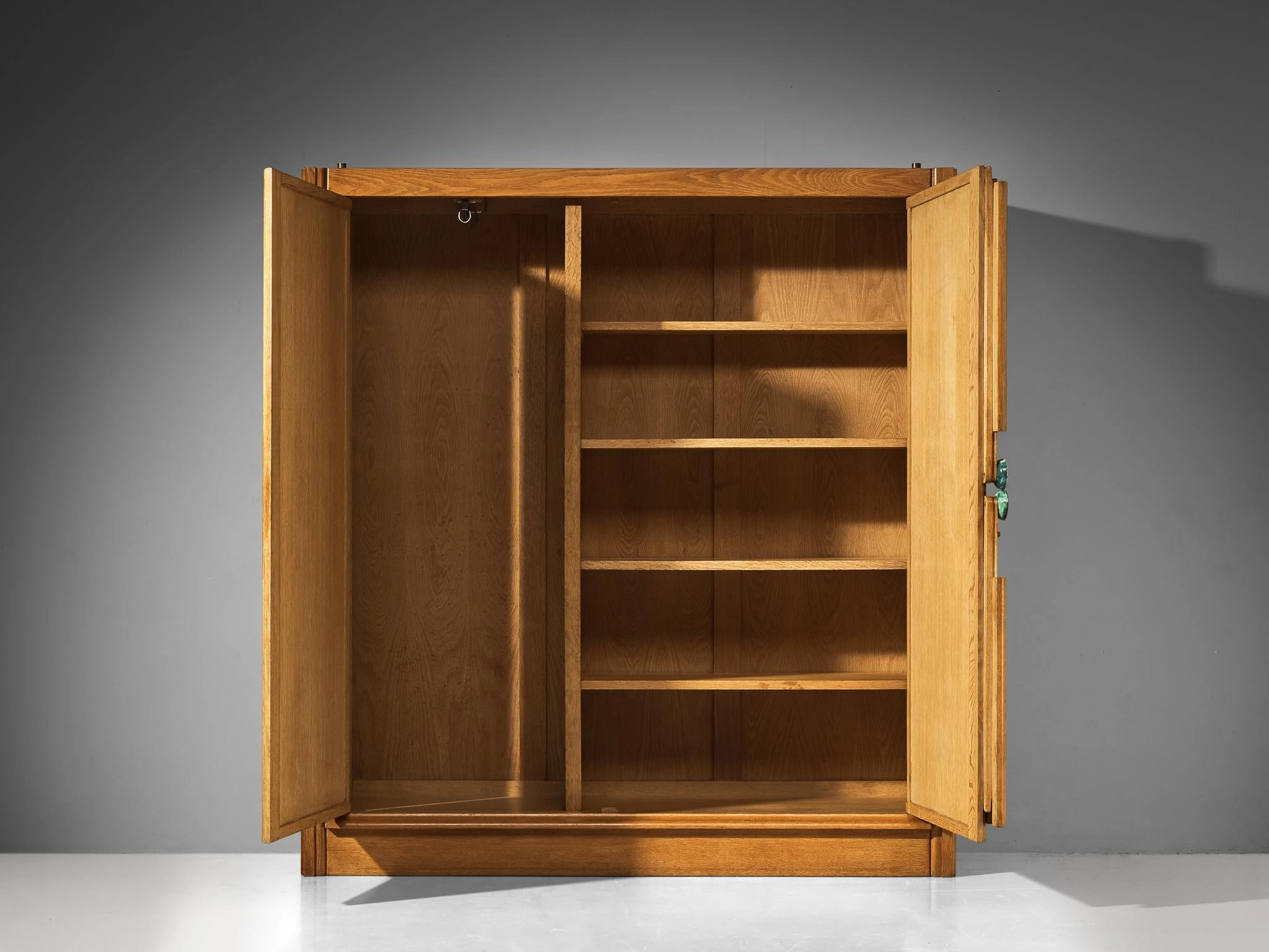 Guillerme & Chambron Highboard in Oak with Ceramic Handles