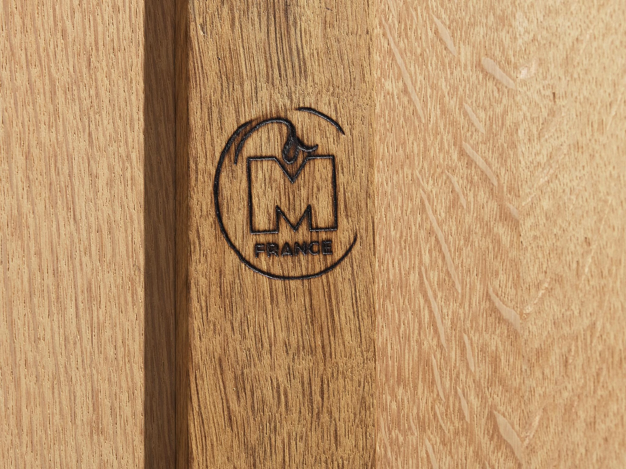 Guillerme & Chambron Large Highboard in Oak with Carved Doors