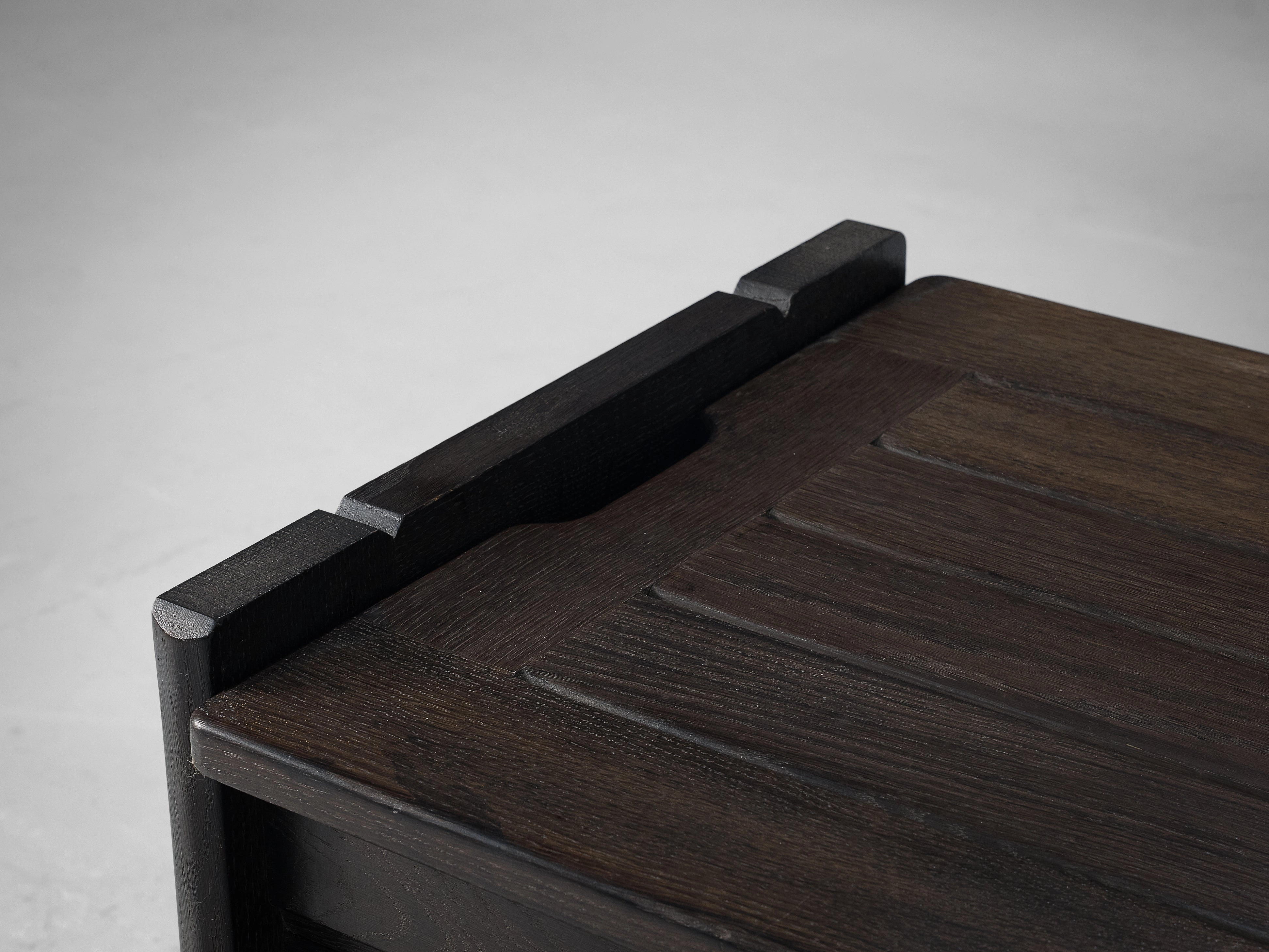 Guillerme & Chambron Trunk or Side Bench in Black Oak