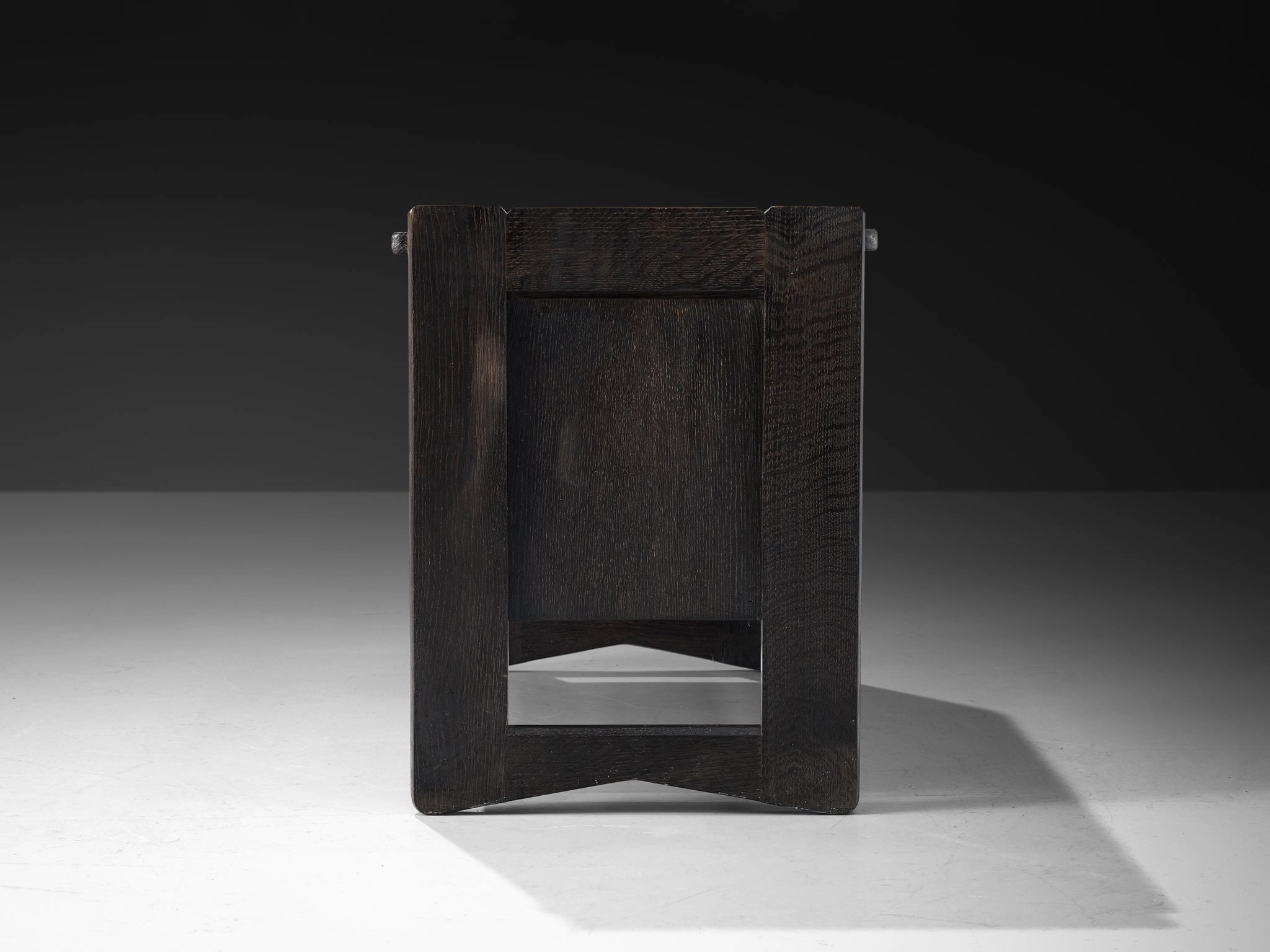 Guillerme & Chambron Trunk or Side Bench in Black Oak