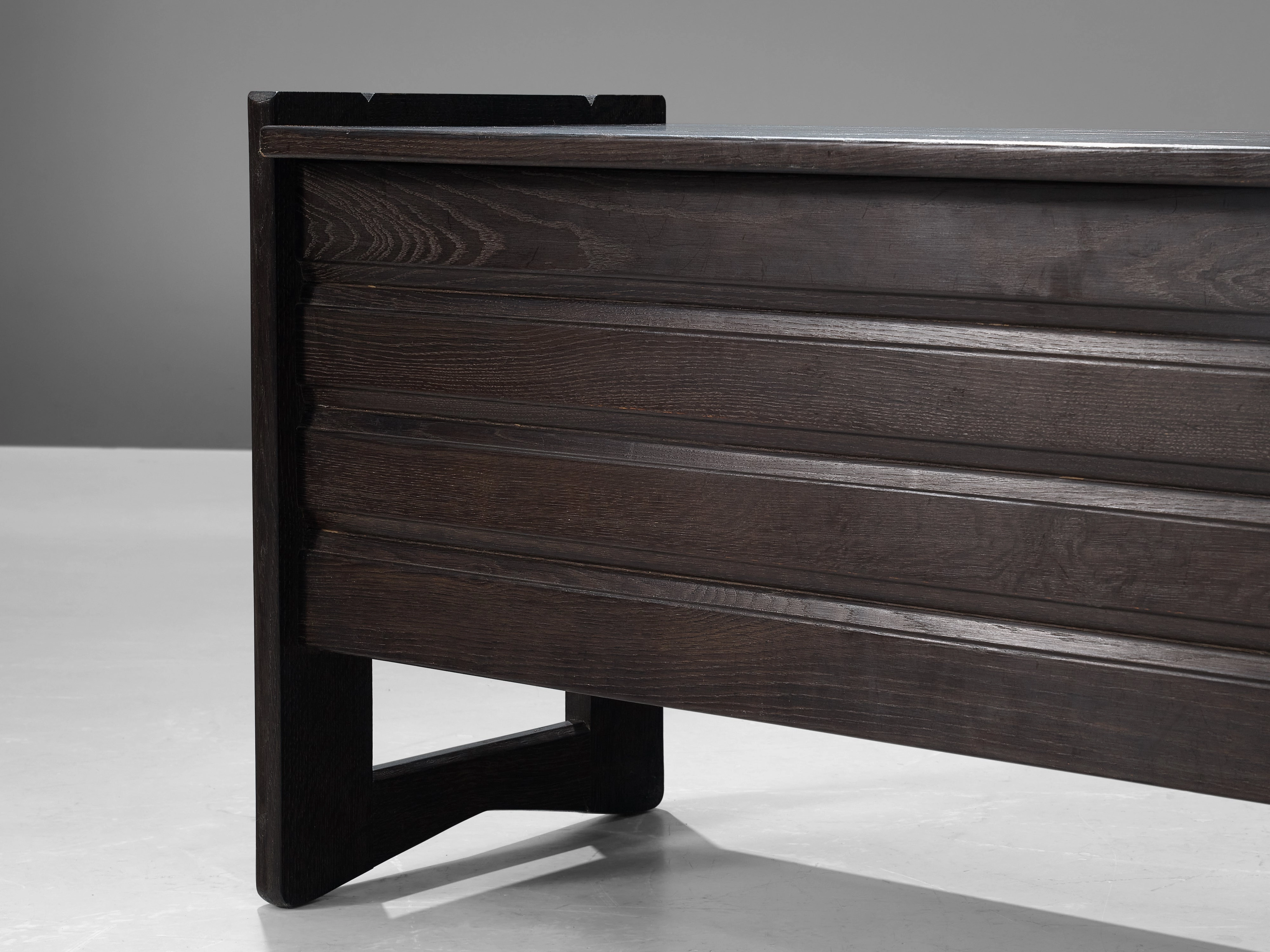 Guillerme & Chambron Trunk or Side Bench in Black Oak