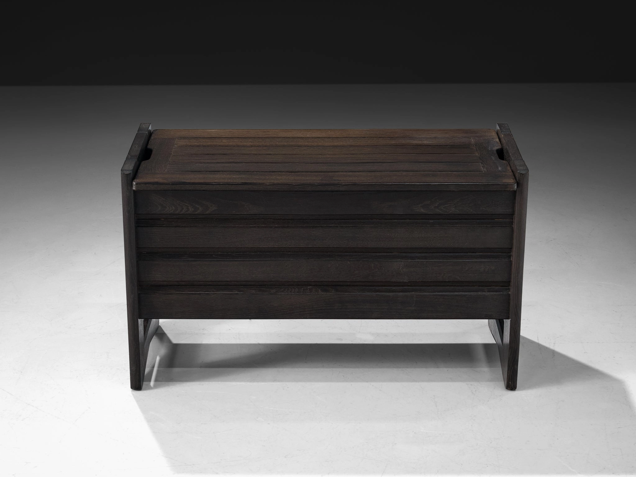 Guillerme & Chambron Trunk or Side Bench in Black Oak