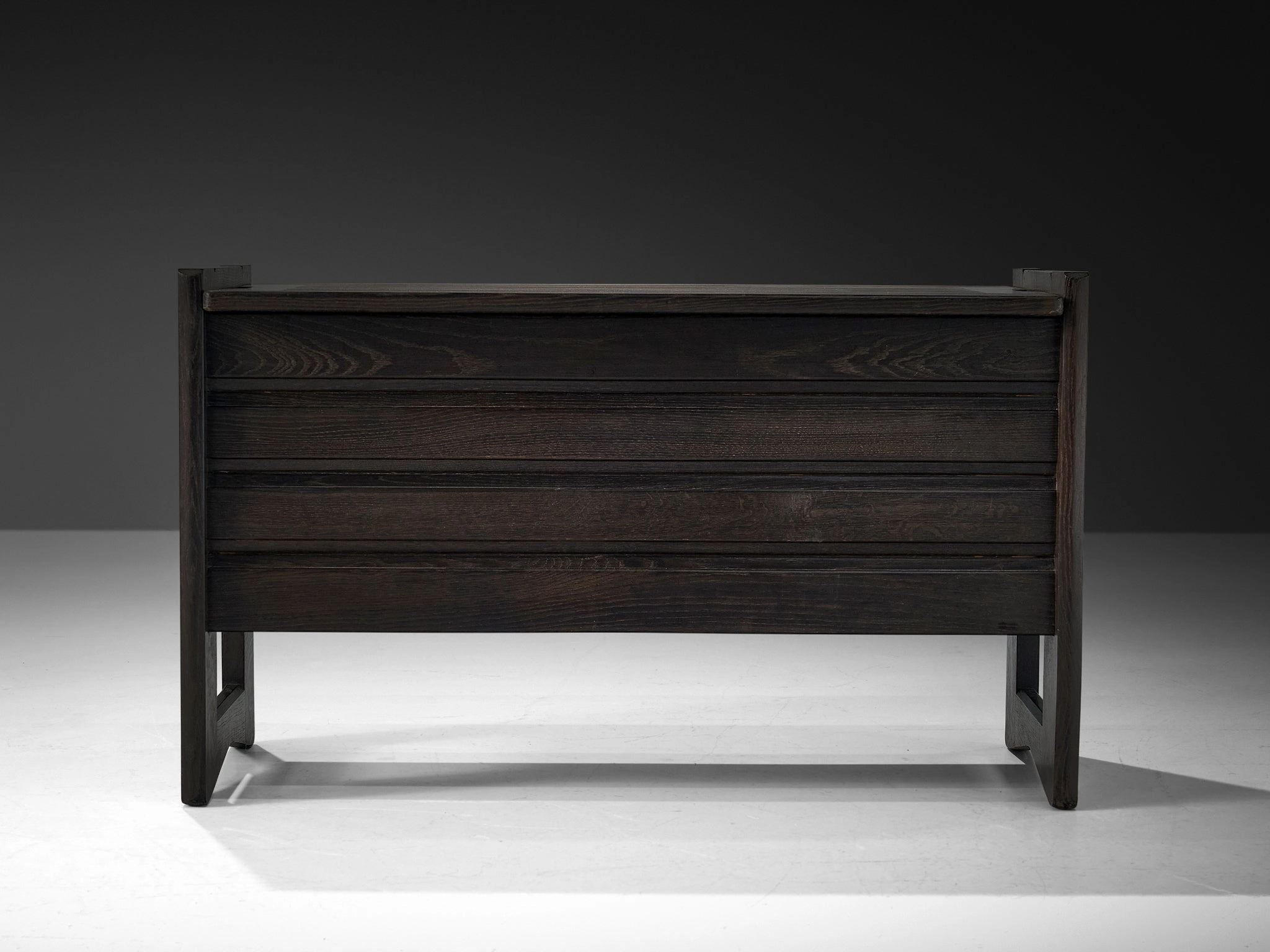 Guillerme & Chambron Trunk or Side Bench in Black Oak