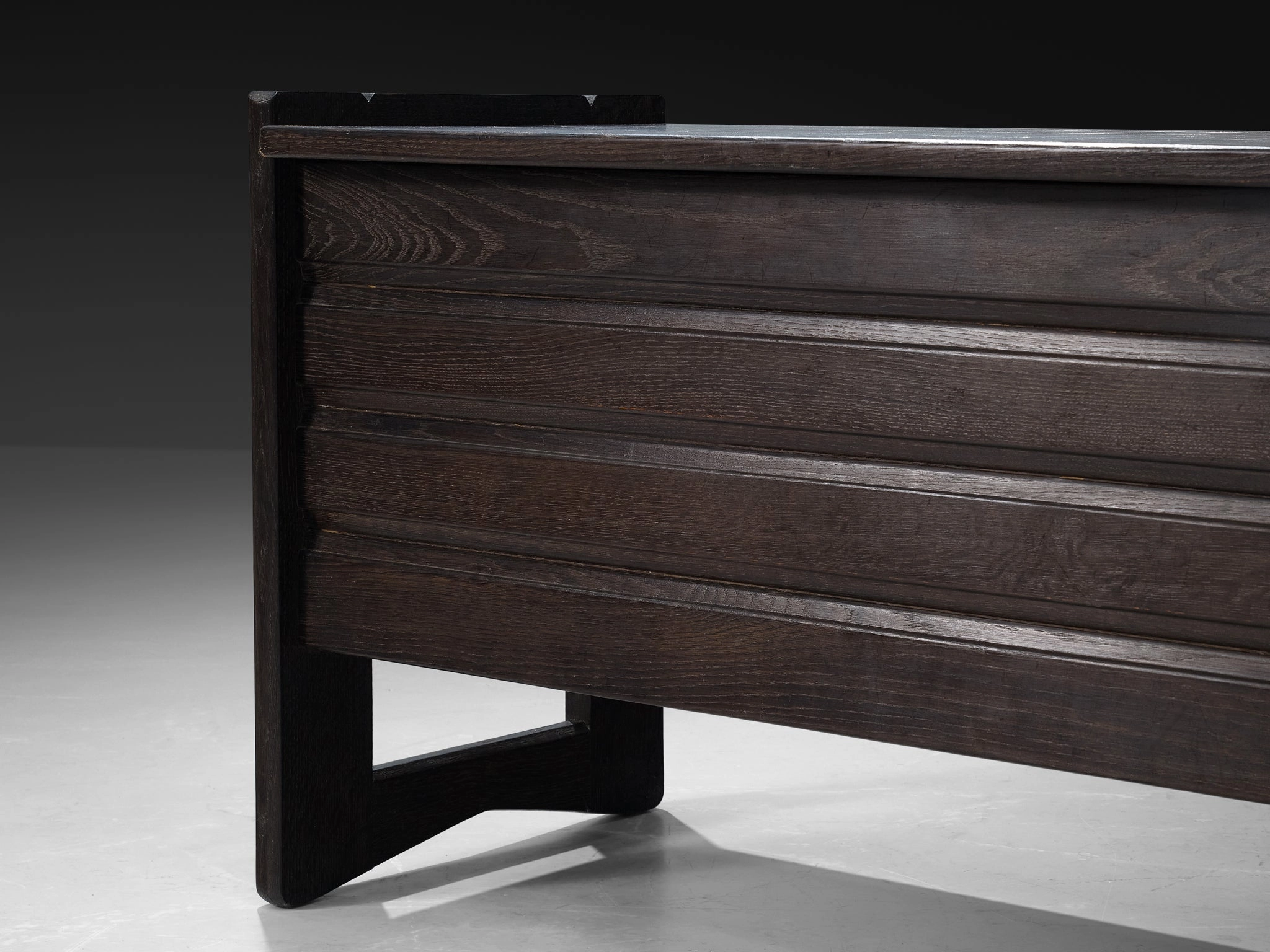 Guillerme & Chambron Trunk or Side Bench in Black Oak