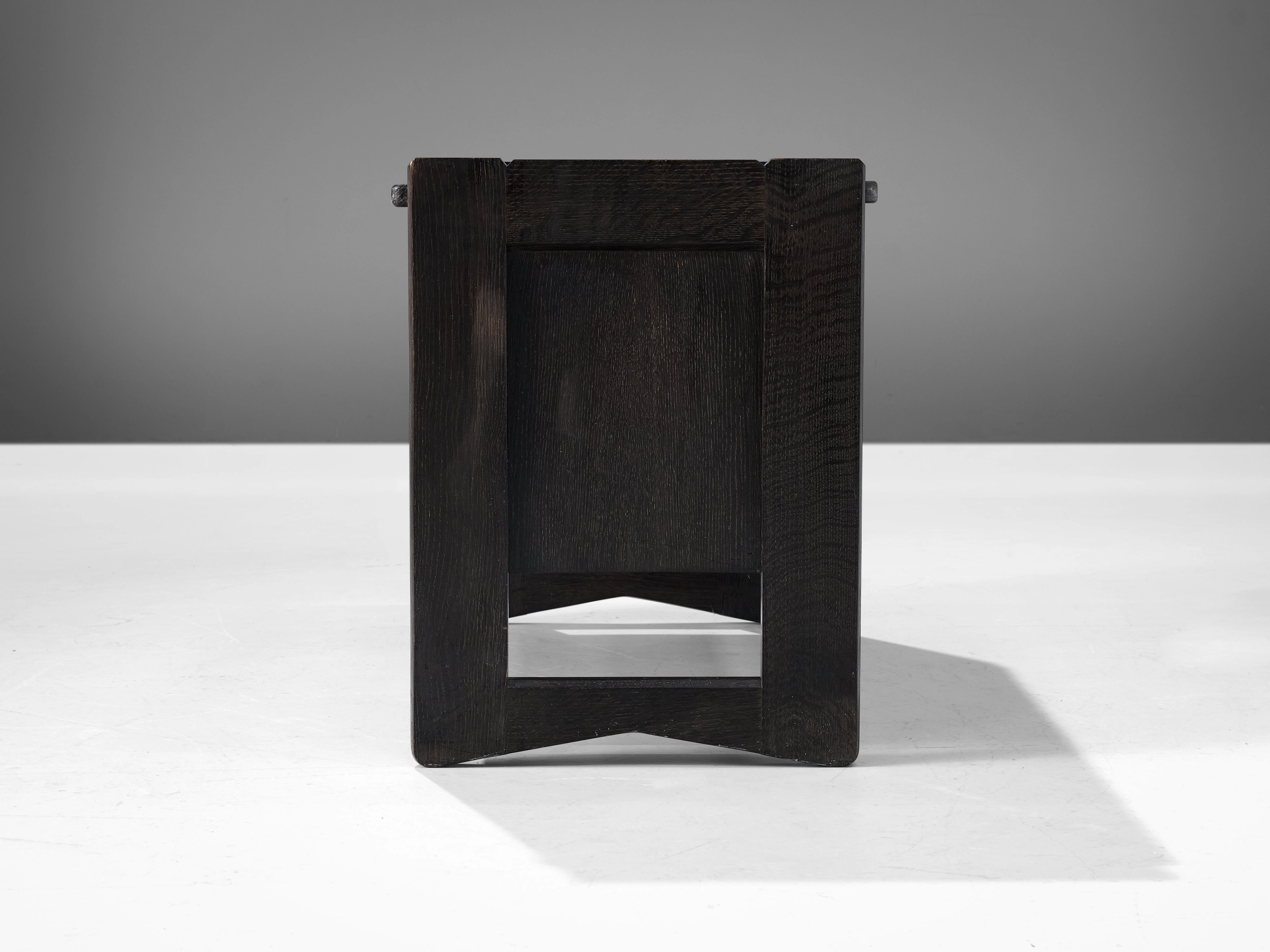 Guillerme & Chambron Trunk or Side Bench in Black Oak
