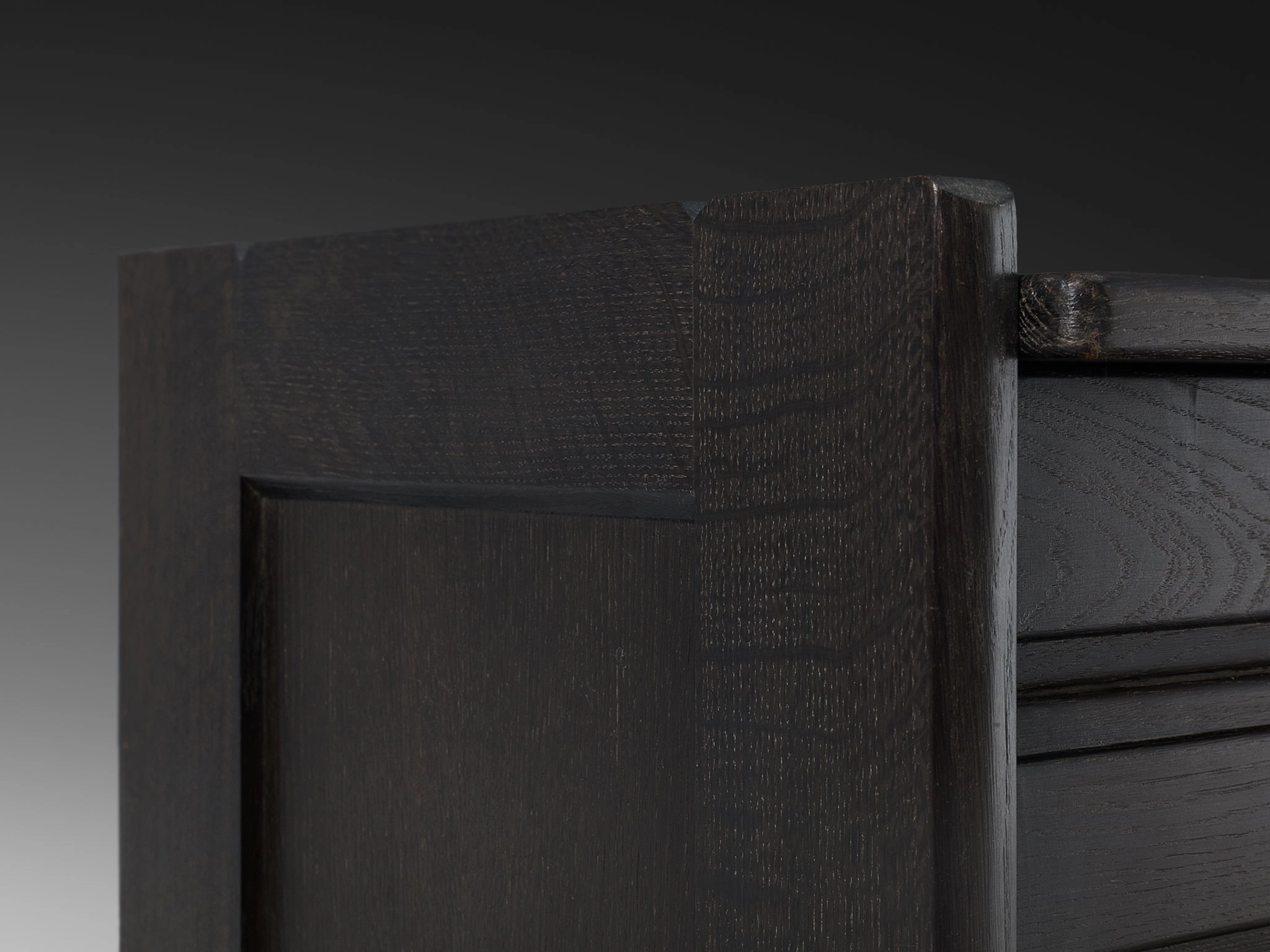 Guillerme & Chambron Trunk or Side Bench in Black Oak