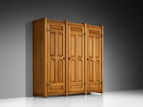 Guillerme & Chambron Wardrobe in Solid Oak storage cabinet,organizer,furniture storage