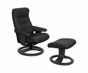 Hans Leather Recliner & Ottoman sofa,couch,living room furniture