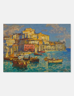 Harbor in Naples Print by Konstantin Gorbatov wall art,canvas print,home wall decor