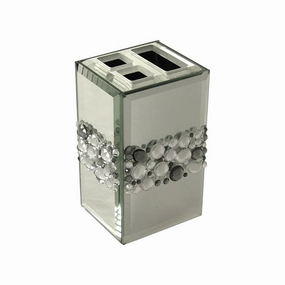 Harlow Tooth Brush Holder - Silver Mirror - N/A toothbrush holder,bathroom cup,bathroom organizer