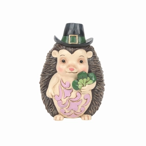 Hedgehog Green Hat and Clover figurines,decorative figurines,home accents