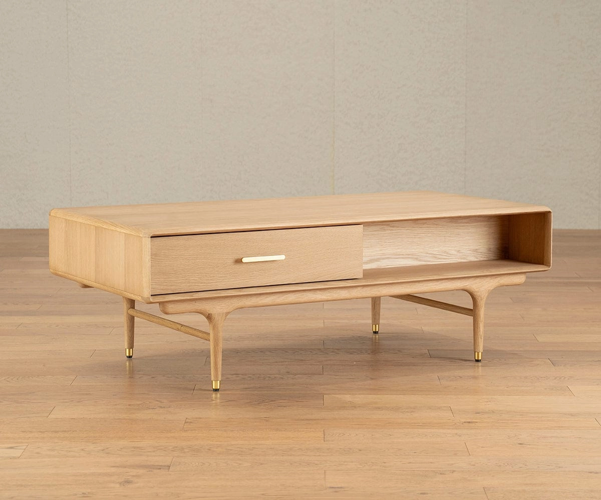 Hendrick Storage Coffee Table II  - White Oak