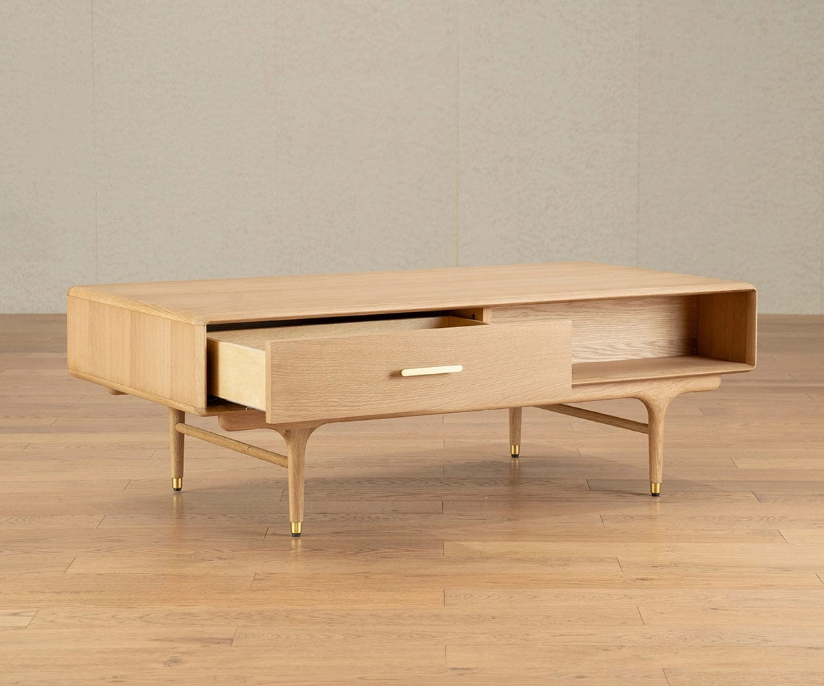 Hendrick Storage Coffee Table II  - White Oak