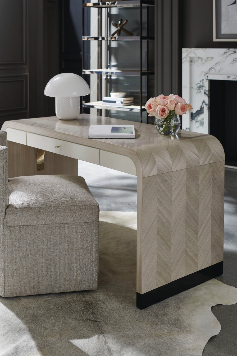 Herringbone Patterned Desk | Caracole Free Fall