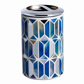 Hexagon Border Toothbrush Holder Blue toothbrush holder,bathroom cup,bathroom organizer