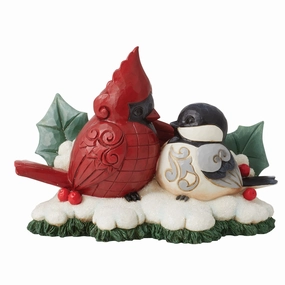 HG Cardinal & Chickadee Fig figurines,decorative figurines,home accents