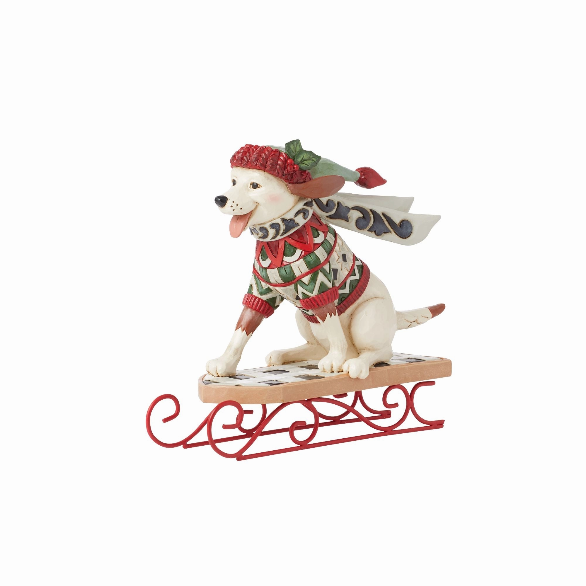 Highland Glen Dog on Sled Fig figurines,decorative figurines,home accents