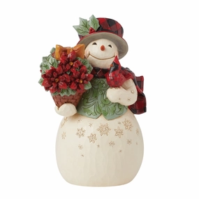 Highland Glen Snowman Bskt Fig figurines,decorative figurines,home accents
