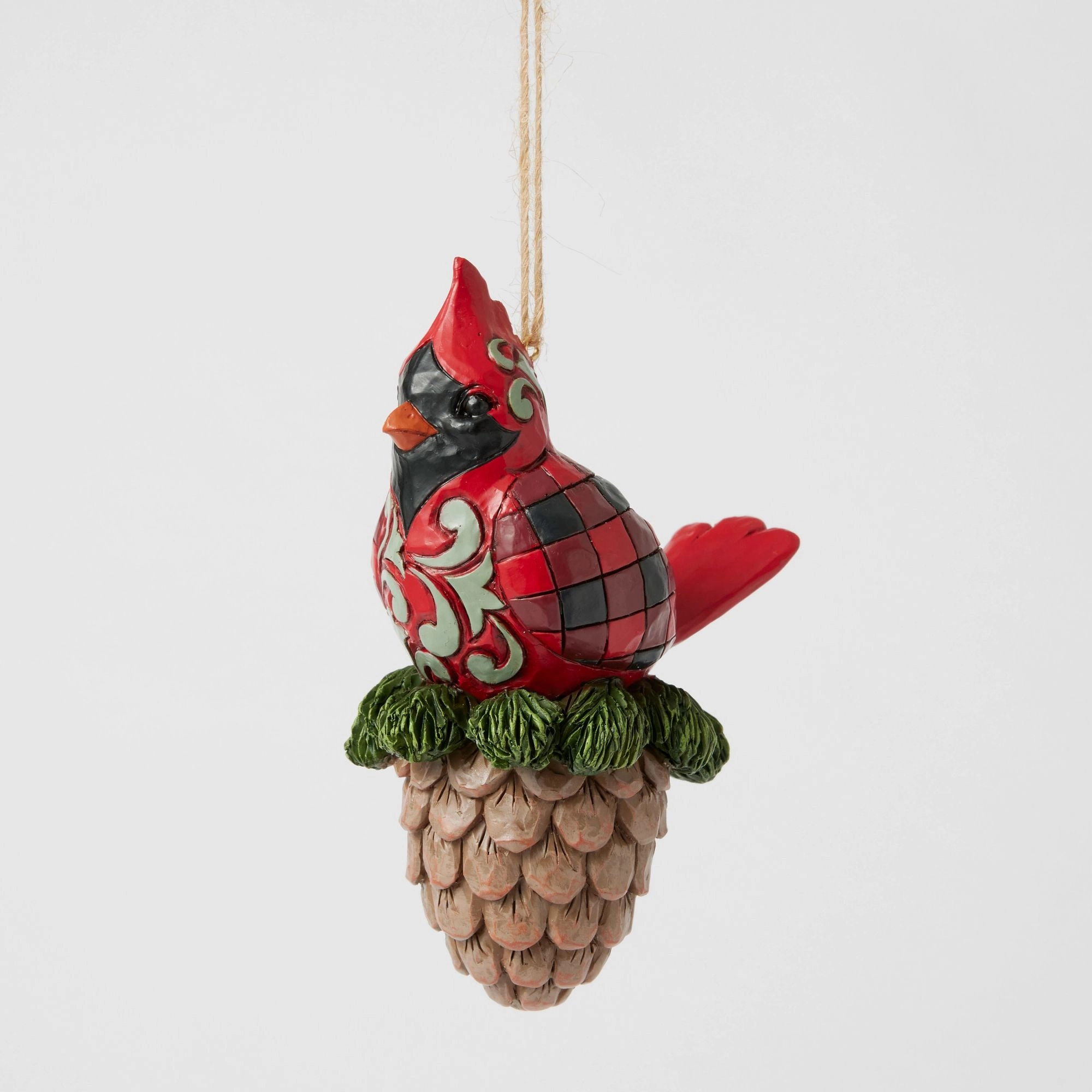 Highlnd Glen Cardinal Pine Orn