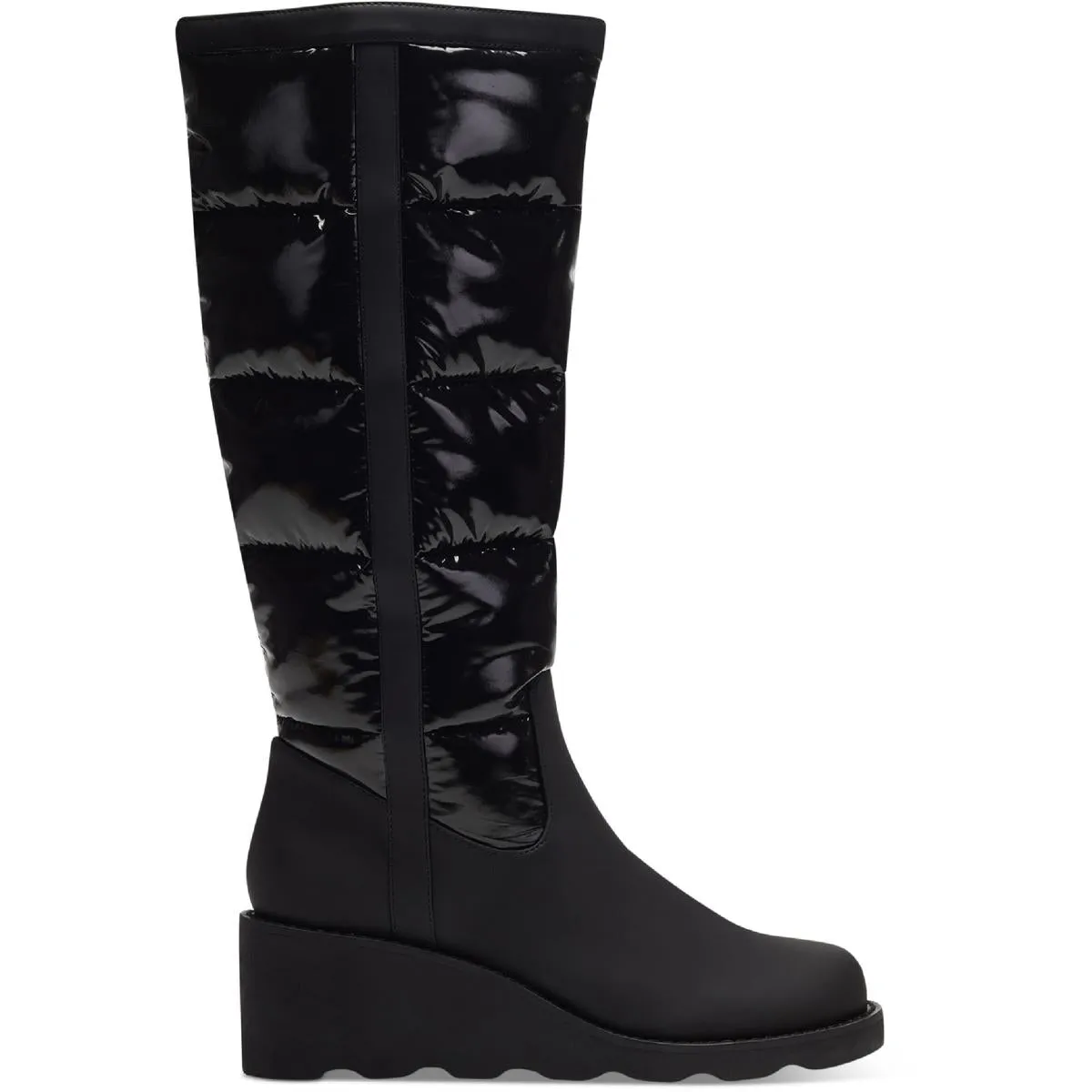 Hiliah Womens Patent Puffy Knee-High Boots ecco Shoes