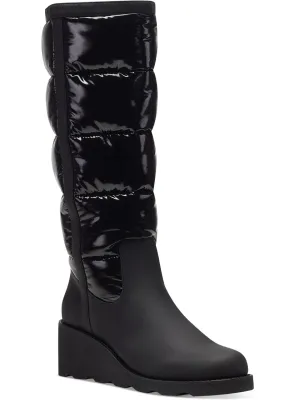 Hiliah Womens Patent Puffy Knee-High Boots ecco Shoes