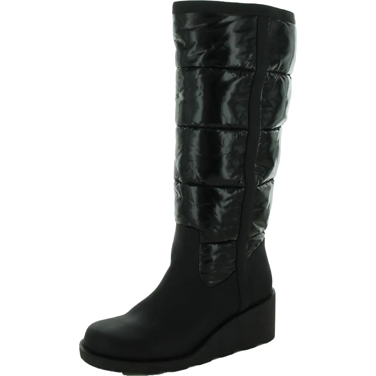 Hiliah Womens Patent Puffy Knee-High Boots ecco Shoes