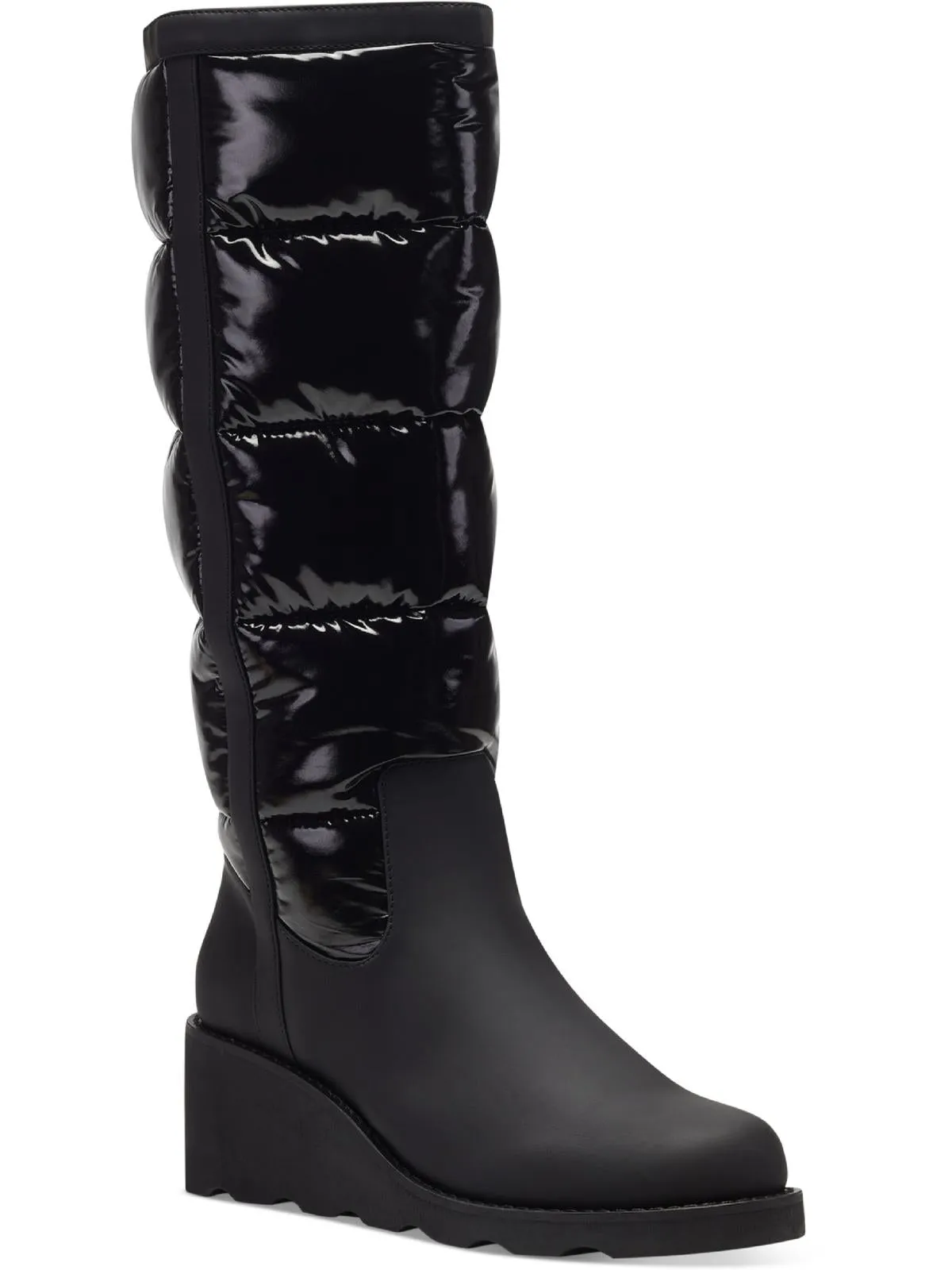 Hiliah Womens Patent Puffy Knee-High Boots ecco Shoes