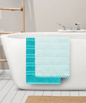 His & Her 2 PC Towel Set, 100% Cotton, 500 GSM, Durable, Super Soft, Bow & Arrow bath towels,soft towels,bathroom textiles