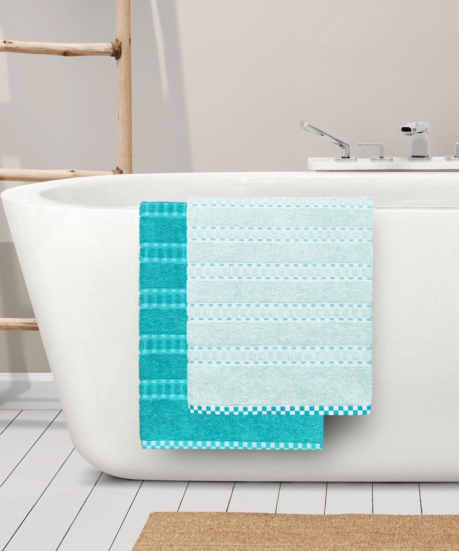 His & Her 2 PC Towel Set, 100% Cotton, 500 GSM, Durable, Super Soft, Bow & Arrow bath towels,soft towels,bathroom textiles