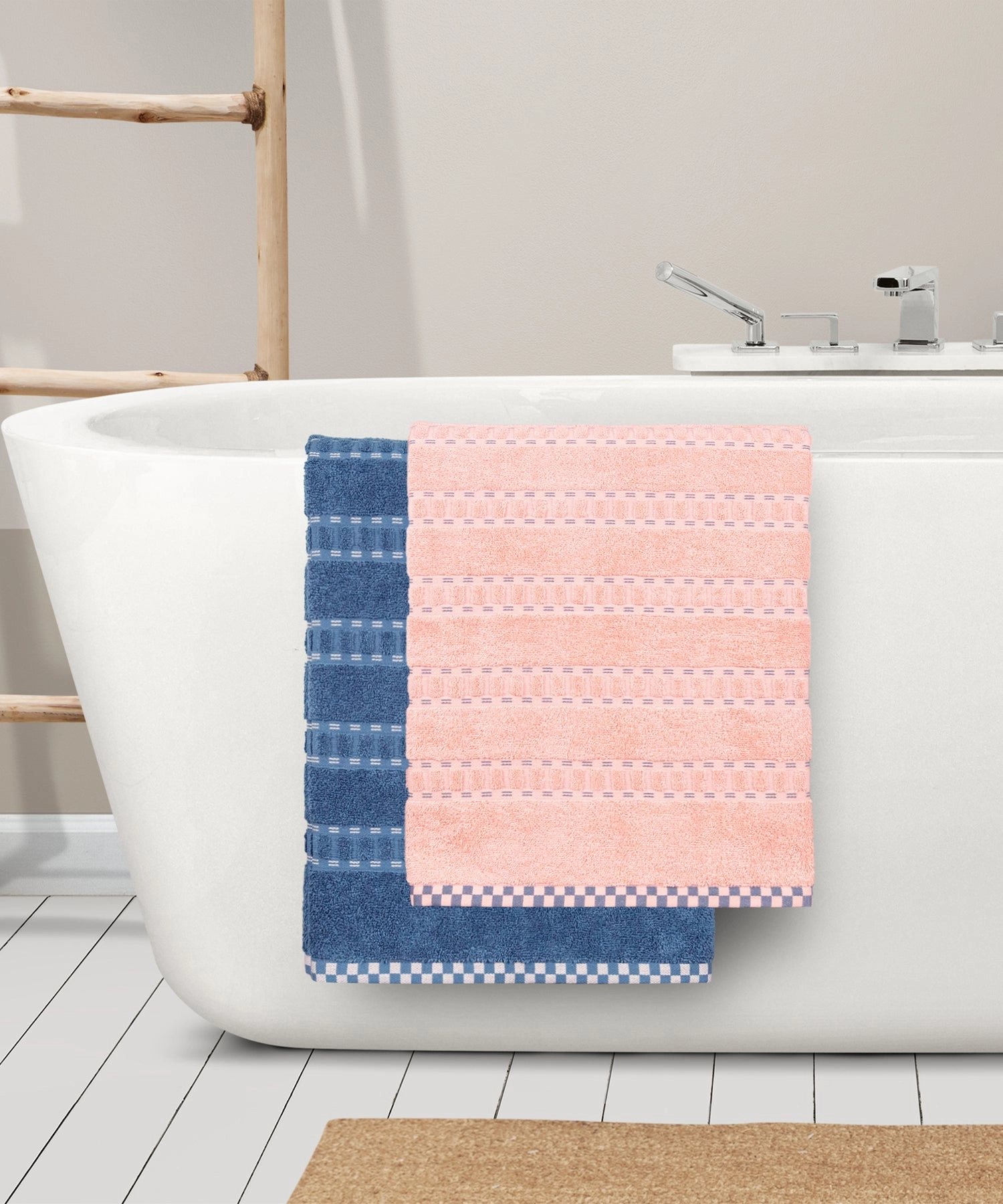 His & Her 2 PC Towel Set, 100% Cotton, 500 GSM, Durable, Super Soft, Candy & Floss bath towels,soft towels,bathroom textiles