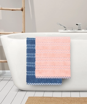 His & Her 2 PC Towel Set, 100% Cotton, 500 GSM, Durable, Super Soft, Candy & Floss bath towels,soft towels,bathroom textiles