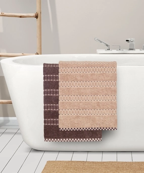 His & Her 2 PC Towel Set, 100% Cotton, 500 GSM, Durable, Super Soft, Jim & Jam bath towels,soft towels,bathroom textiles