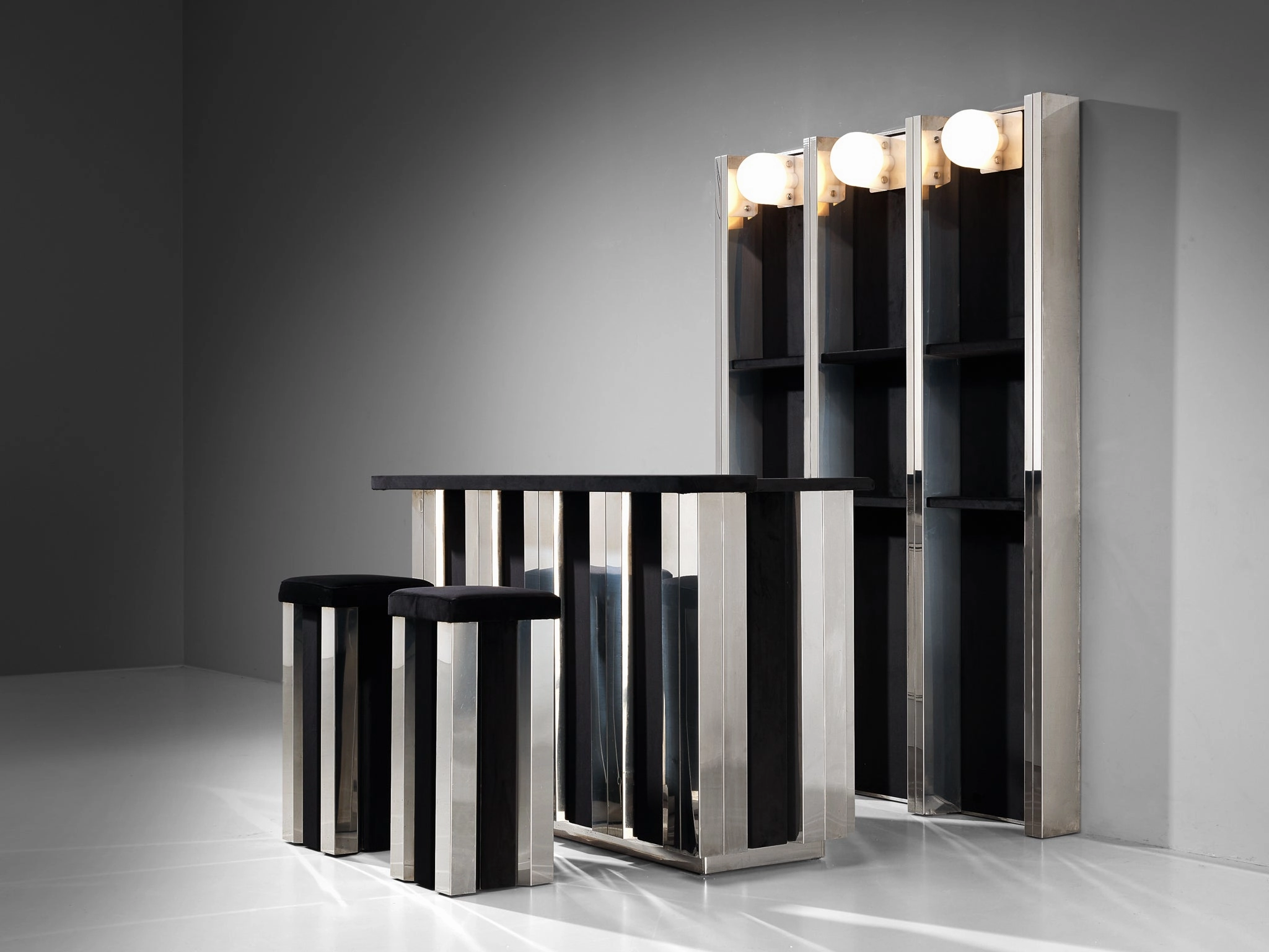 Hollywood Regency Bar Cabinet in the Style of Willy Rizzo