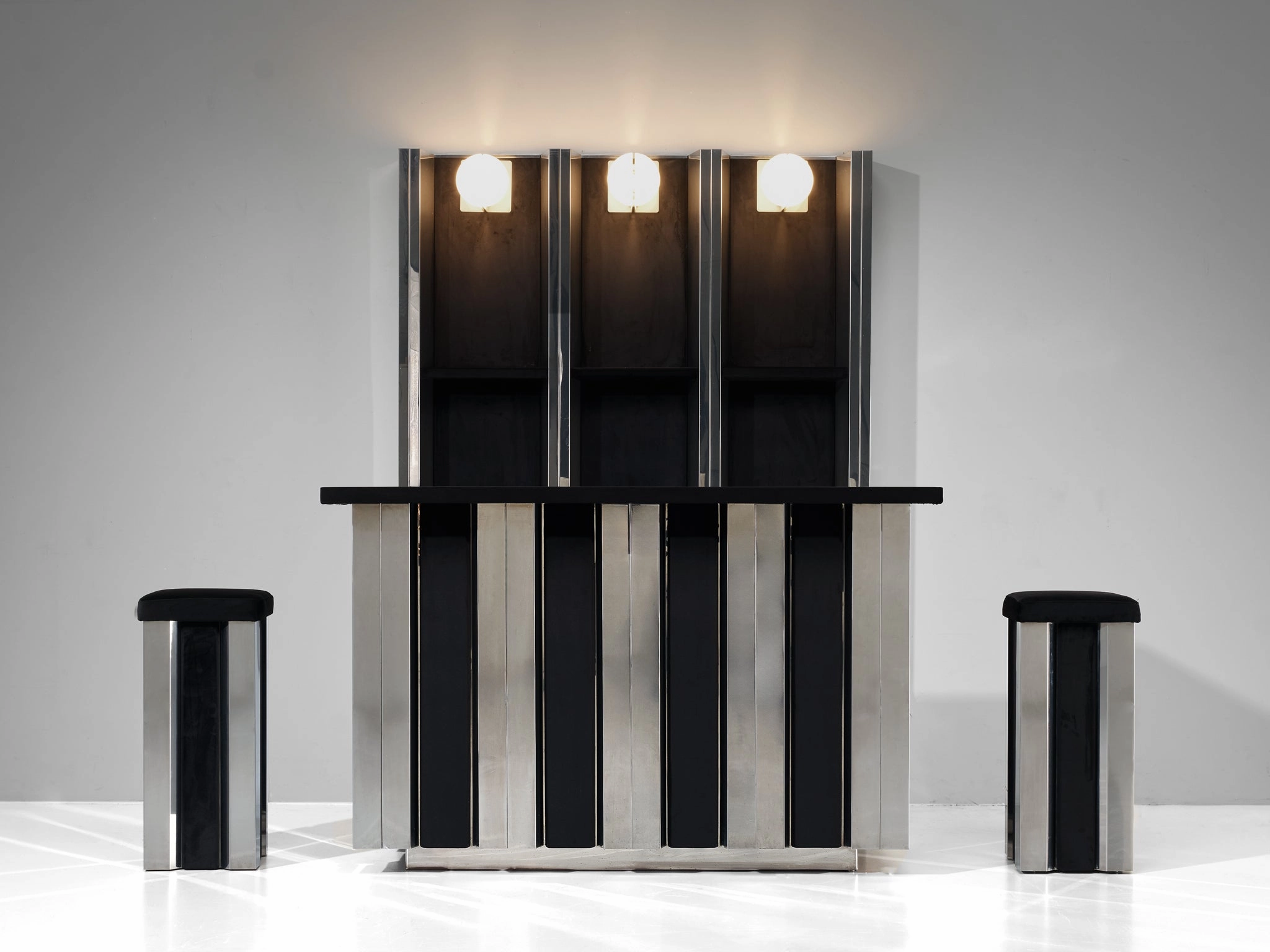 Hollywood Regency Bar Cabinet in the Style of Willy Rizzo