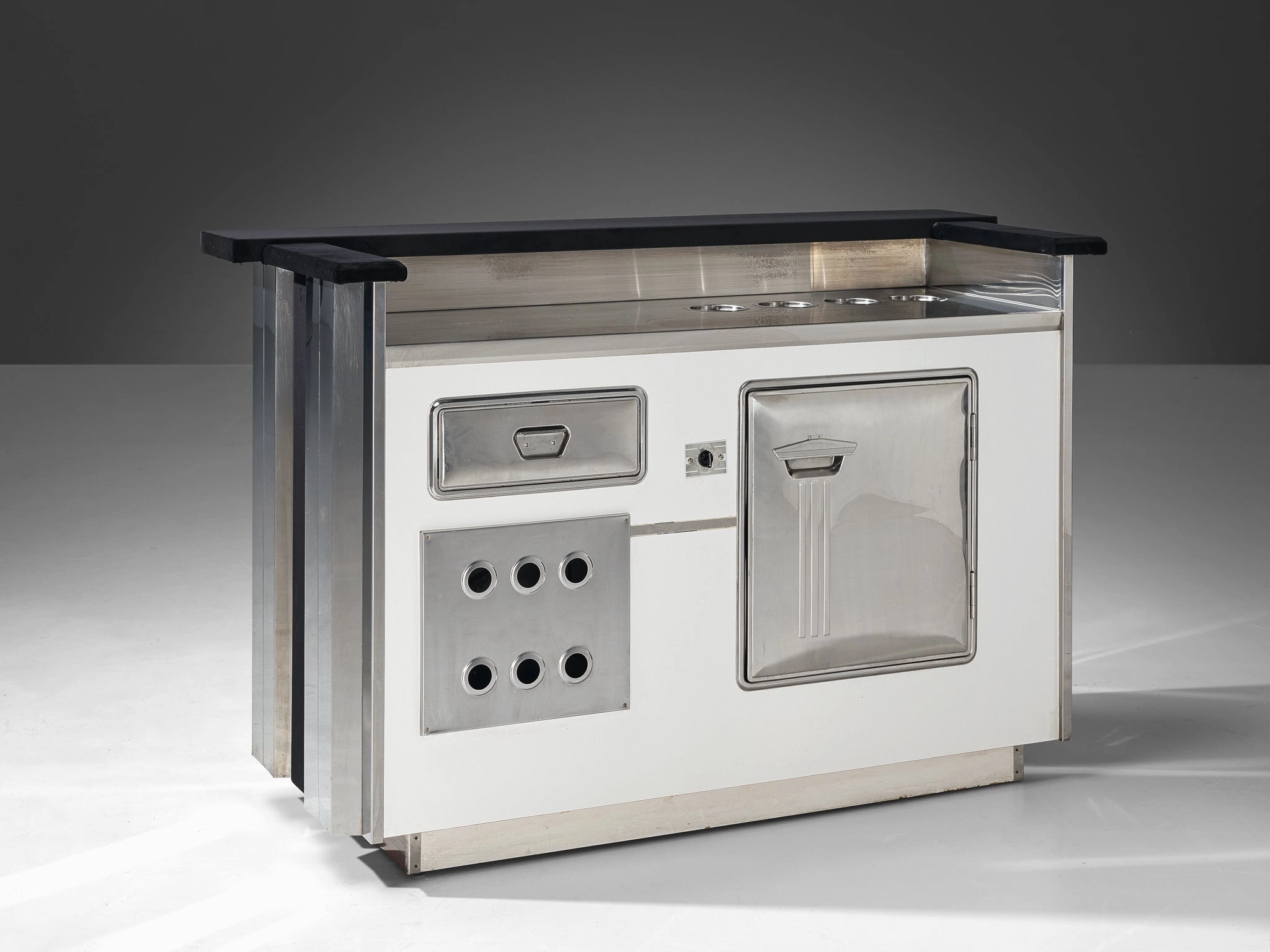 Hollywood Regency Bar Cabinet in the Style of Willy Rizzo