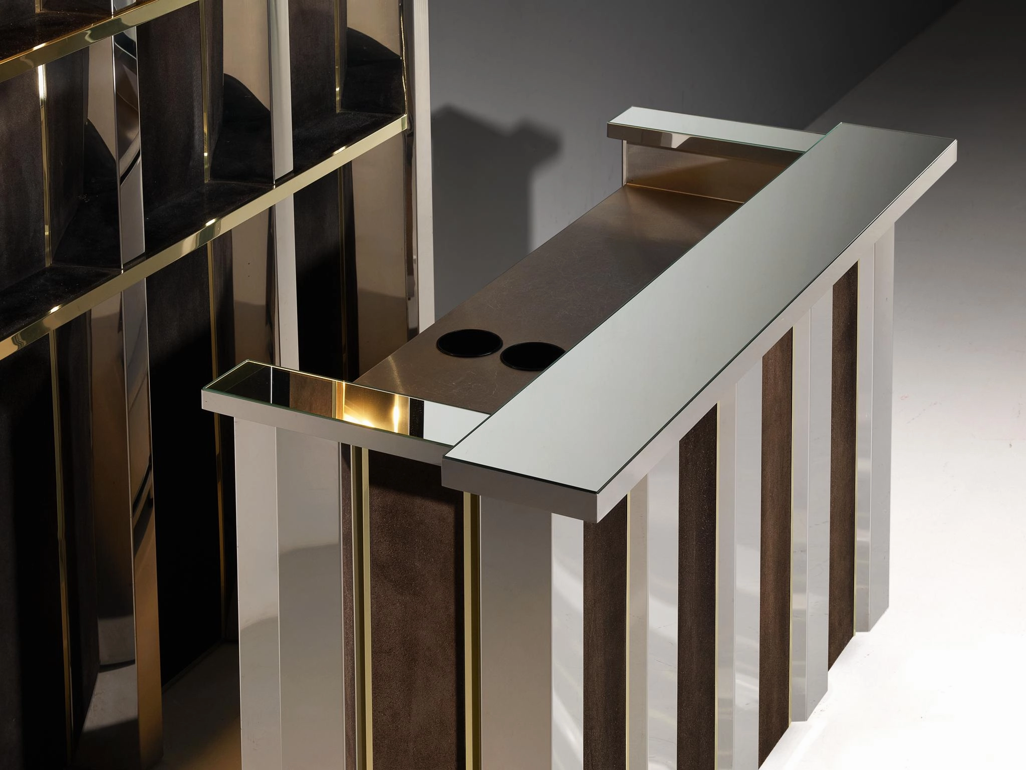 Hollywood Regency Bar Cabinet in the Style of Willy Rizzo