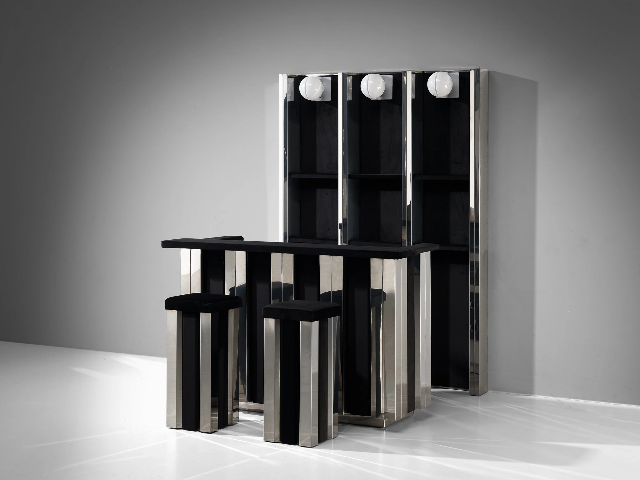 Hollywood Regency Bar Cabinet in the Style of Willy Rizzo