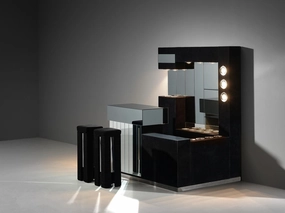 Hollywood Regency Bar Cabinet in the Style of Willy Rizzo storage cabinet,organizer,furniture storage