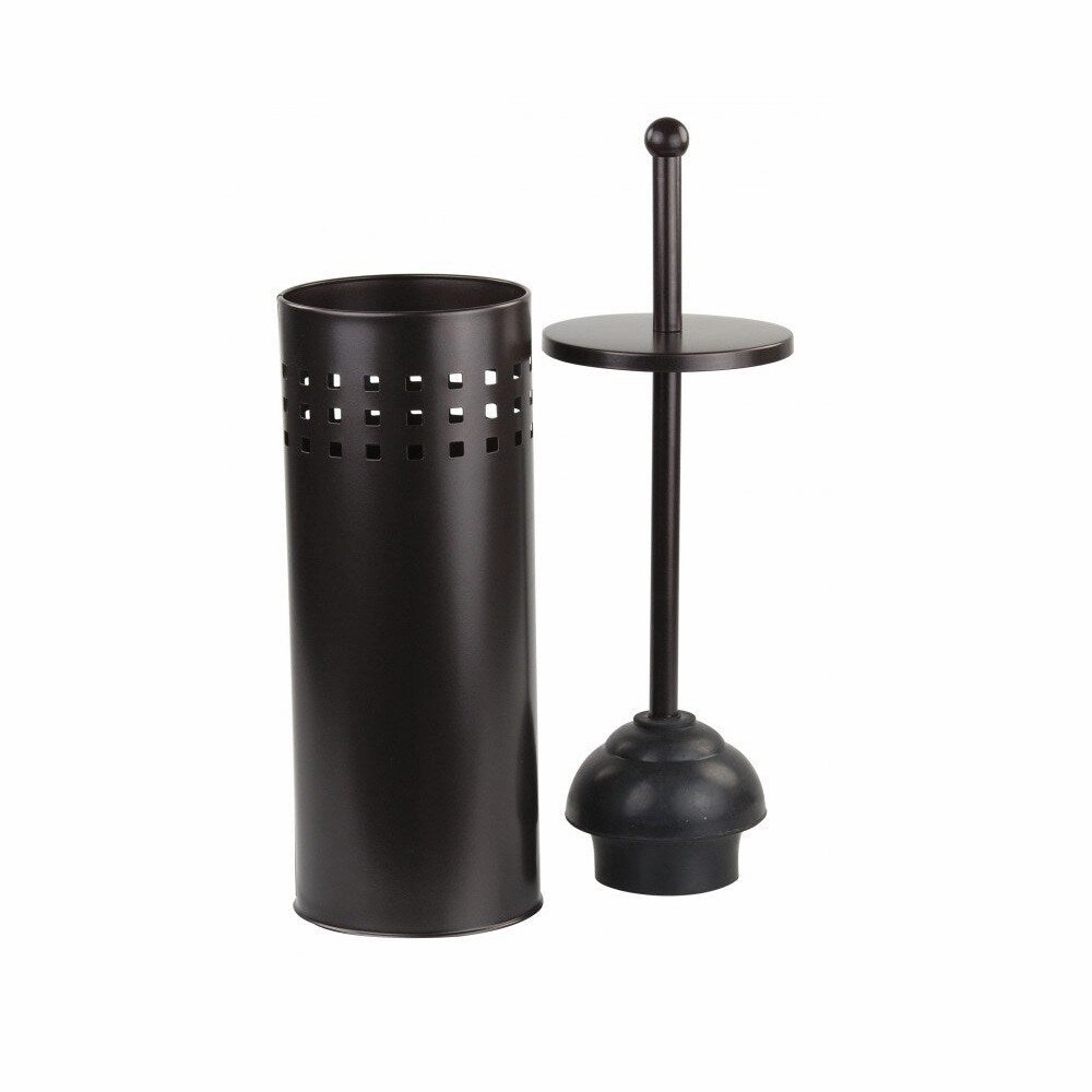 Home Basics Bronze Toilet Plunger with Holder toothbrush holder,bathroom cup,bathroom organizer