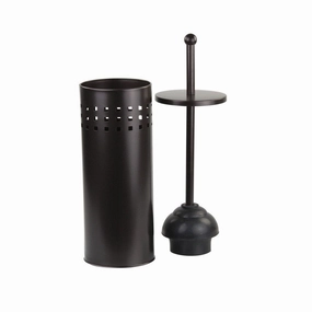 Home Basics Bronze Toilet Plunger with Holder toothbrush holder,bathroom cup,bathroom organizer