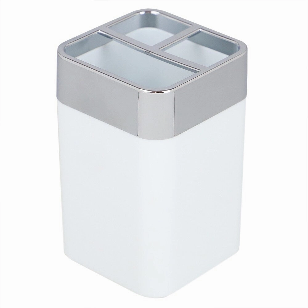 Home Basics Skylar ABS Plastic Toothbrush Holder