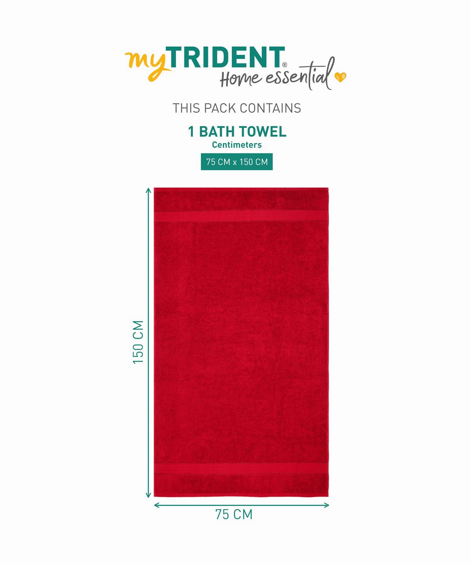 Home Essential Bath Towel,Lovely Red