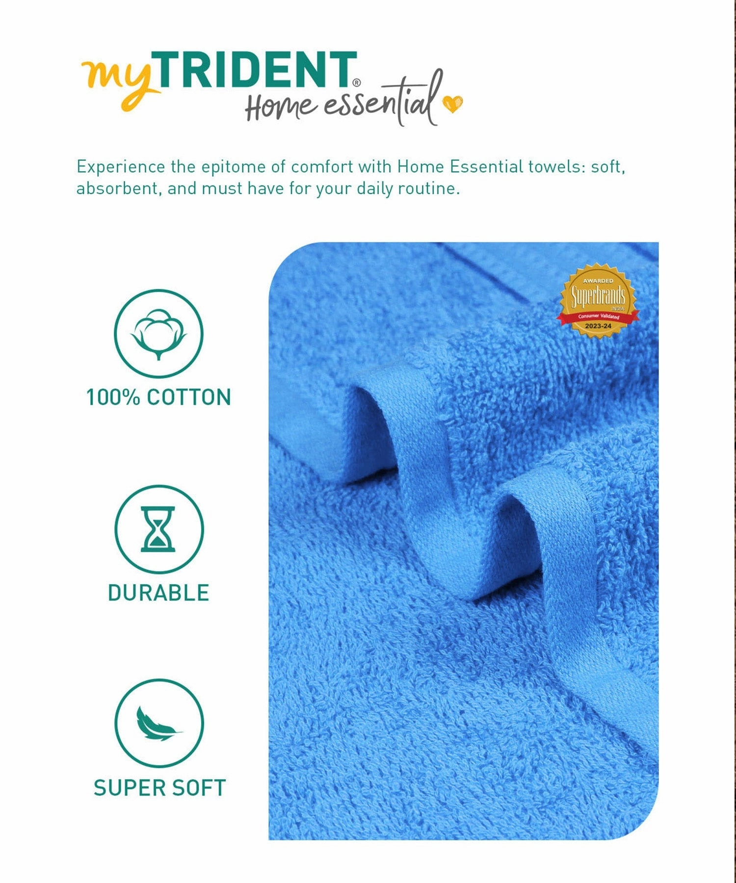 Home Essential Bath Towel,Perfect Blue