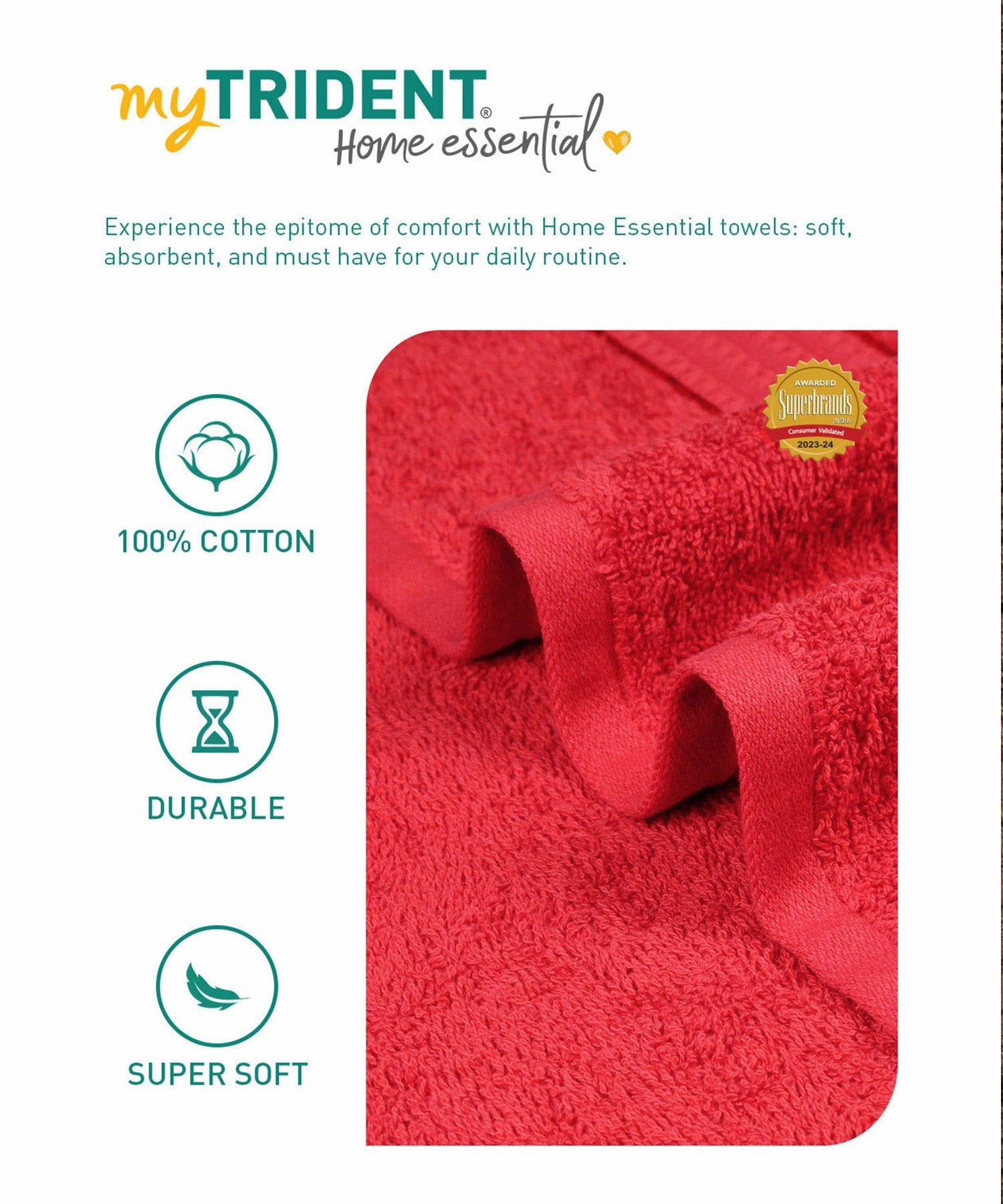 Home Essential Bath Towel,Red Cherry