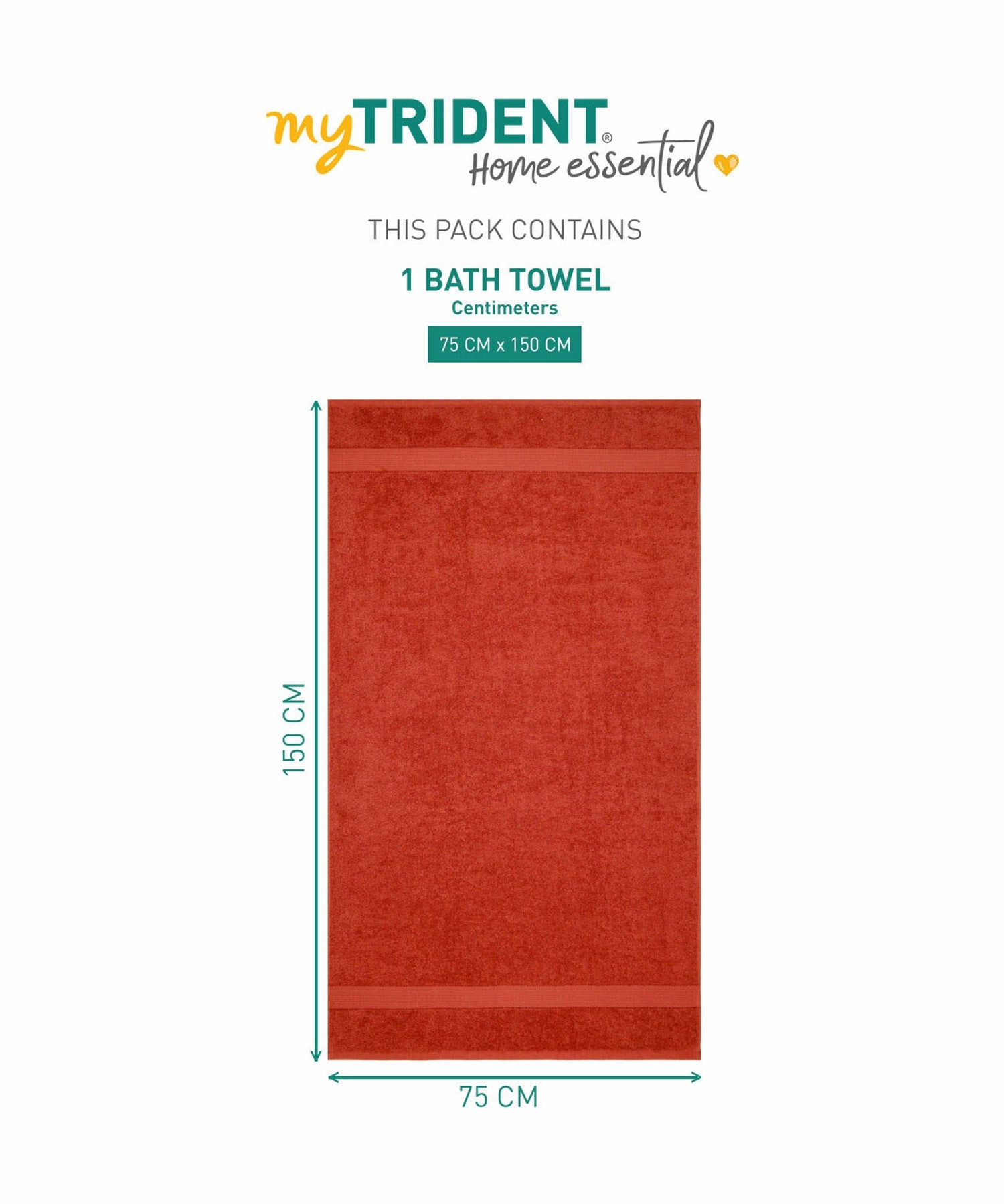 Home Essential Bath Towel,Red Rust