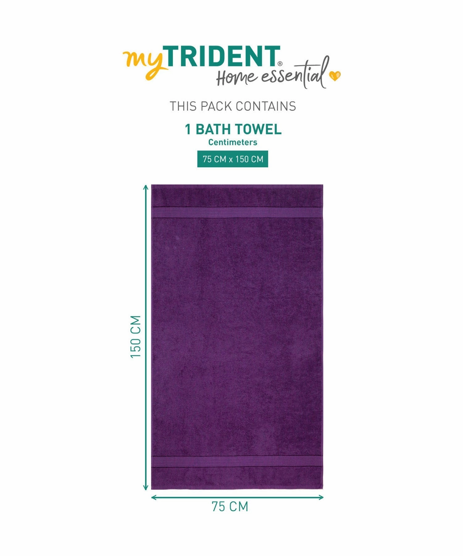 Home Essential Bath Towel,Royal Purple