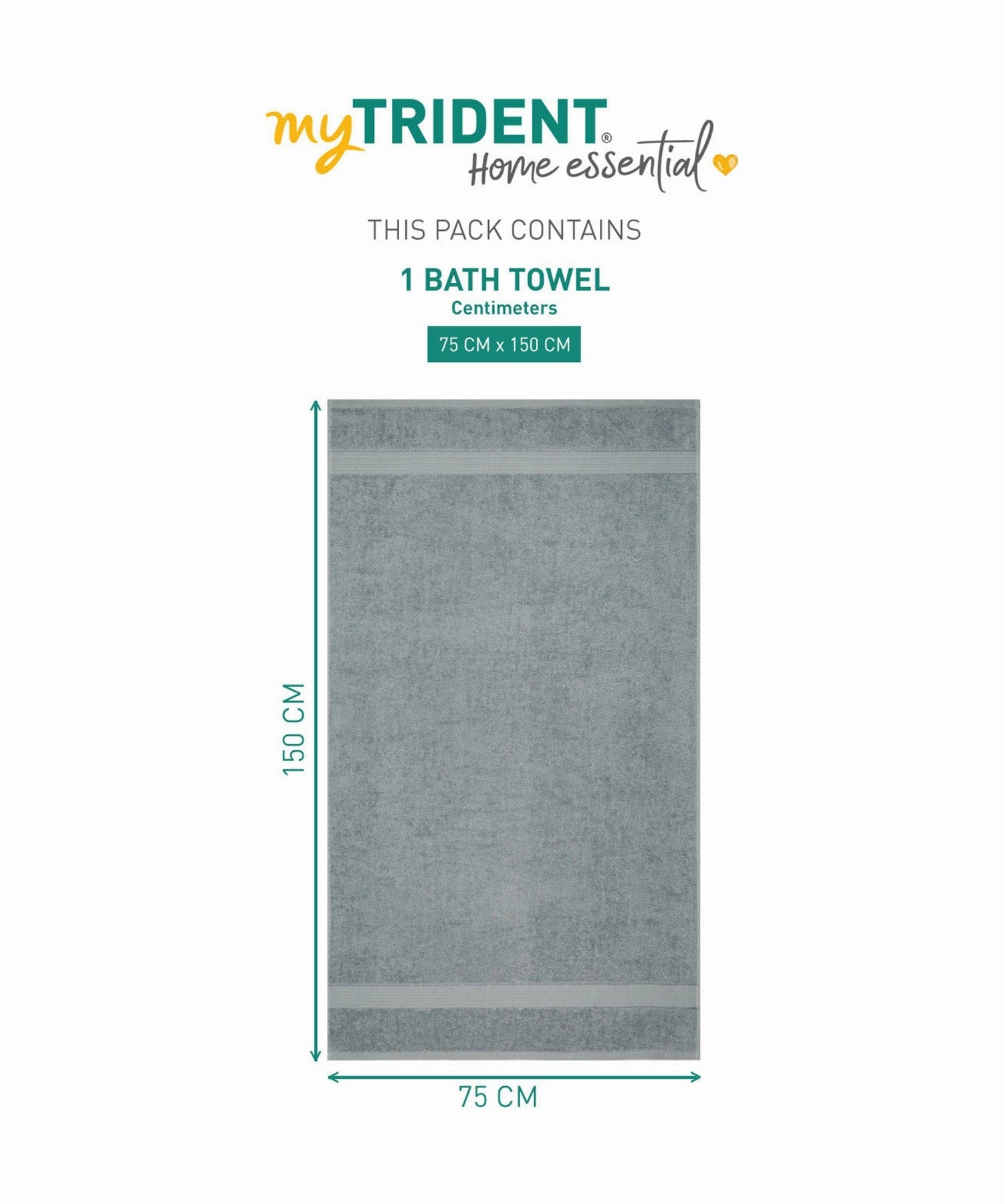 Home Essential Bath Towel,Stone Grey